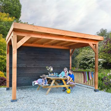 Overkapping plat dak Douglasvision Comfort