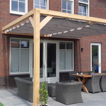 houten pergola met doek